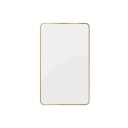 Oltens Nordlis lustro 60x100 cm prostokątne z oświetleniem z przodu z matą grzewczą mosiądz szczotkowany 64117510