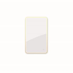 Oltens Nordlis lustro 60x100 cm prostokątne z oświetleniem z przodu z matą grzewczą złoto szczotkowane 64117810