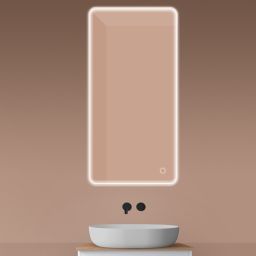 Oltens Nordlis lustro 60x120 cm prostokątne z oświetleniem z przodu z matą grzewczą 64118000