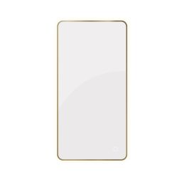 Oltens Nordlis lustro 60x120 cm prostokątne z oświetleniem z przodu z matą grzewczą mosiądz szczotkowany 64118510