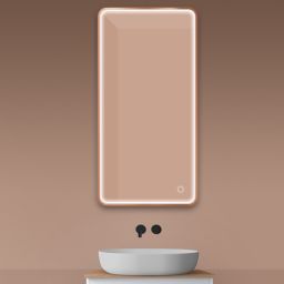 Oltens Nordlis lustro 60x120 cm prostokątne z oświetleniem z przodu z matą grzewczą miedź szczotkowana 64118610