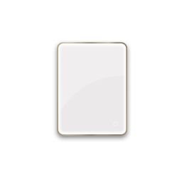 Oltens Nordlis lustro 60x80 cm prostokątne z oświetleniem od tyłu z matą grzewczą mosiądz szczotkowany 64119510