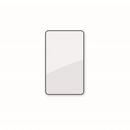 Oltens Nordlis lustro 60x100 cm prostokątne z oświetleniem od tyłu z matą grzewczą czarny 64120300