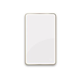 Oltens Nordlis lustro 60x100 cm prostokątne z oświetleniem od tyłu z matą grzewczą mosiądz szczotkowany 64120510
