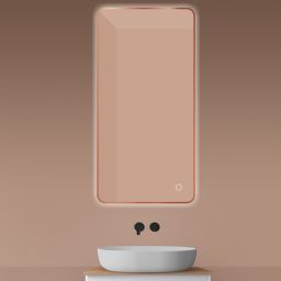 Oltens Nordlis lustro 60x120 cm prostokątne z oświetleniem od tyłu z matą grzewczą miedź szczotkowana 64121610