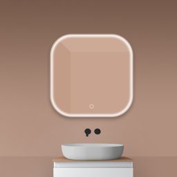 Oltens Nordlis lustro 80x80 cm kwadratowe z oświetleniem z przodu z matą grzewczą 64122000