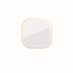 Oltens Nordlis lustro 80x80 cm kwadratowe z oświetleniem z przodu z matą grzewczą złoto szczotkowane 64122810