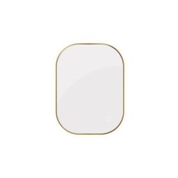Oltens Nordlis lustro 60x80 cm prostokątne z oświetleniem z przodu z matą grzewczą mosiądz szczotkowany 64123510