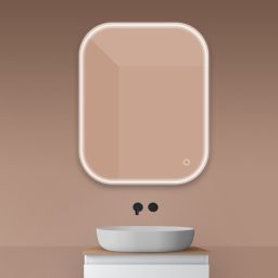 Oltens Nordlis lustro 80x100 cm prostokątne z oświetleniem z przodu z matą grzewczą 64124000