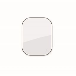 Oltens Nordlis lustro 80x100 cm prostokątne z oświetleniem z przodu z matą grzewczą czarny 64124300