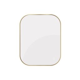 Oltens Nordlis lustro 80x100 cm prostokątne z oświetleniem z przodu z matą grzewczą mosiądz szczotkowany 64124510
