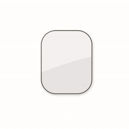 Oltens Nordlis lustro 80x100 cm prostokątne z oświetleniem od tyłu z matą grzewczą czarny 64127300