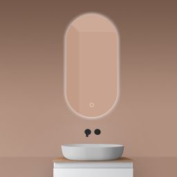 Oltens Nordlis lustro 50x100 cm owalne z oświetleniem od tyłu z matą grzewczą 64129000