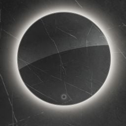 Oltens Nordlis lustro 60x60 cm okrągłe z oświetleniem od tyłu z matą grzewczą 64108000