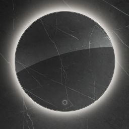 Oltens Nordlis lustro 80x80 cm okrągłe z oświetleniem od tyłu z matą grzewczą 64109000