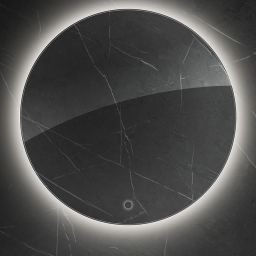 Oltens Nordlis lustro 100x100 cm okrągłe z oświetleniem od tyłu z matą grzewczą 64110000