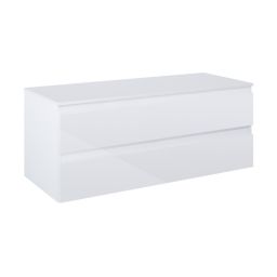 Oltens Vernal szafka 120 cm podumywalkowa wisząca z blatem biały połysk 68466000