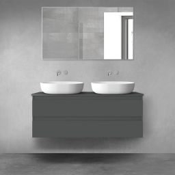 Oltens Vernal szafka 120 cm podumywalkowa wisząca z blatem grafit mat 68466400