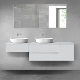 Oltens Vernal zestaw mebli łazienkowych 180 cm z blatem szary mat 68514700