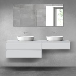 Oltens Vernal zestaw mebli łazienkowych 180 cm z blatem szary mat 68554700
