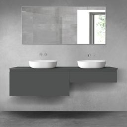 Oltens Vernal zestaw mebli łazienkowych 180 cm z blatem grafit mat 68556400
