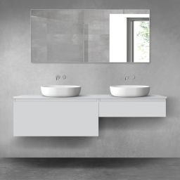 Oltens Vernal zestaw mebli łazienkowych 180 cm z blatem szary mat 68556700