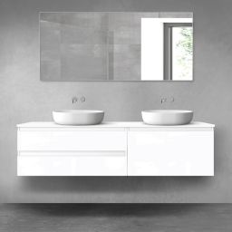 Oltens Vernal zestaw mebli łazienkowych 180 cm z blatem biały połysk 68557000