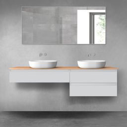 Oltens Vernal zestaw mebli łazienkowych 180 cm z blatem szary mat/dąb 68562700