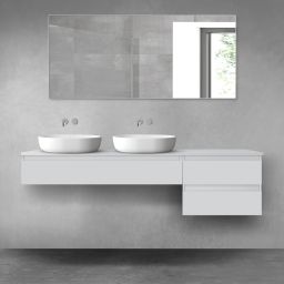 Oltens Vernal zestaw mebli łazienkowych 180 cm z blatem szary mat 68589700
