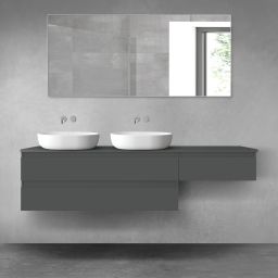 Oltens Vernal zestaw mebli łazienkowych 180 cm z blatem grafit mat 68591400