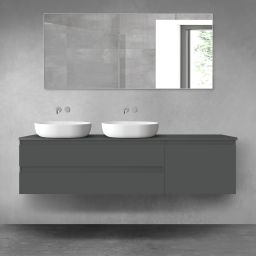 Oltens Vernal zestaw mebli łazienkowych 180 cm z blatem grafit mat 68594400