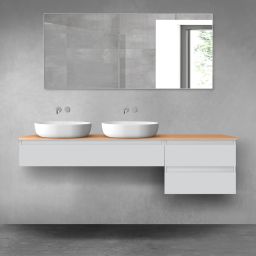 Oltens Vernal zestaw mebli łazienkowych 180 cm z blatem szary mat/dąb 68598700