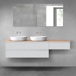 Oltens Vernal zestaw mebli łazienkowych 180 cm z blatem szary mat/dąb 68600700