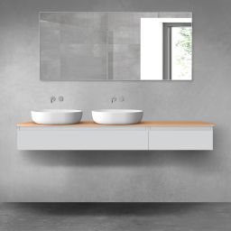 Oltens Vernal zestaw mebli łazienkowych 180 cm z blatem szary mat/dąb 68601700
