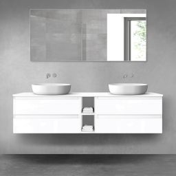 Oltens Vernal zestaw mebli łazienkowych 180 cm z blatem biały połysk 68629000