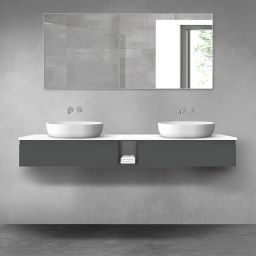Oltens Vernal zestaw mebli łazienkowych 180 cm z blatem grafit mat/dąb 68651400