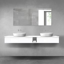 Oltens Vernal zestaw mebli łazienkowych 200 cm z blatem biały połysk 68661000