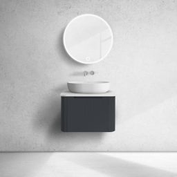 Oltens Hamnes szafka 60 cm podumywalkowa wisząca z blatem czarny mat/biały mat 68666300