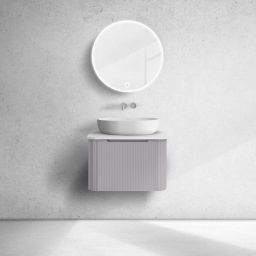 Oltens Hamnes szafka 60 cm podumywalkowa wisząca z blatem kaszmir/biały mat 68666900