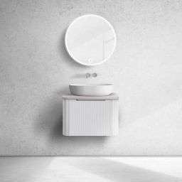 Oltens Hamnes szafka 60 cm podumywalkowa wisząca z blatem biały mat/kaszmir 68667000