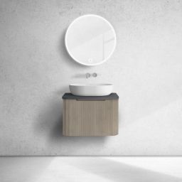 Oltens Hamnes szafka 60 cm podumywalkowa wisząca z blatem dąb/czarny mat 68667060