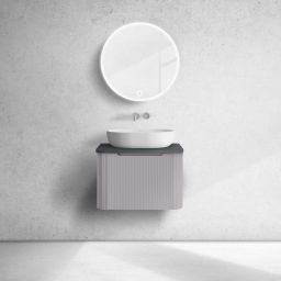 Oltens Hamnes szafka 60 cm podumywalkowa wisząca z blatem kaszmir/czarny mat 68667900