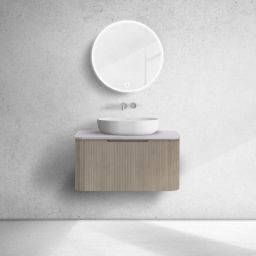 Oltens Hamnes szafka 80 cm podumywalkowa wisząca z blatem dąb/kaszmir 68672060