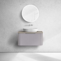 Oltens Hamnes szafka 80 cm podumywalkowa wisząca z blatem kaszmir/dąb 68672900