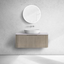 Oltens Hamnes szafka 100 cm podumywalkowa wisząca z blatem dąb/kaszmir 68676060