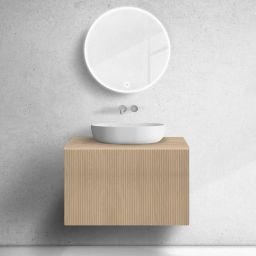 Zestaw Oltens Lun szafka podumywalkowa 80 cm z blatem dąb 68731060