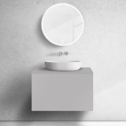 Zestaw Oltens Lun szafka podumywalkowa 80 cm z blatem kaszmir 68735900