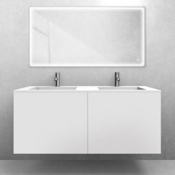 Zestaw Oltens Lun szafka podumywalkowa 120 cm z umywalką Stila LavaForm biały mat 68767000