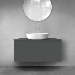 Oltens Vernal zestaw mebli łazienkowych 100 cm z blatem grafit mat 68249400