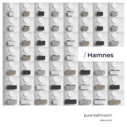 Oltens Hamnes szafka 60 cm podumywalkowa wisząca z blatem czarny mat 68665300